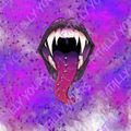 Salivating Vampire Mouth Sticker
