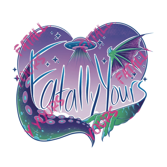 Fatally Yours Logo Sticker Pink/Purple