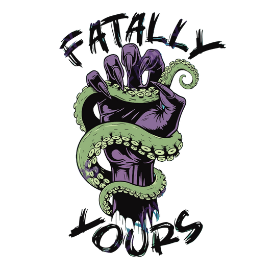 Fatally Yours Logo Sticker Green/Purple