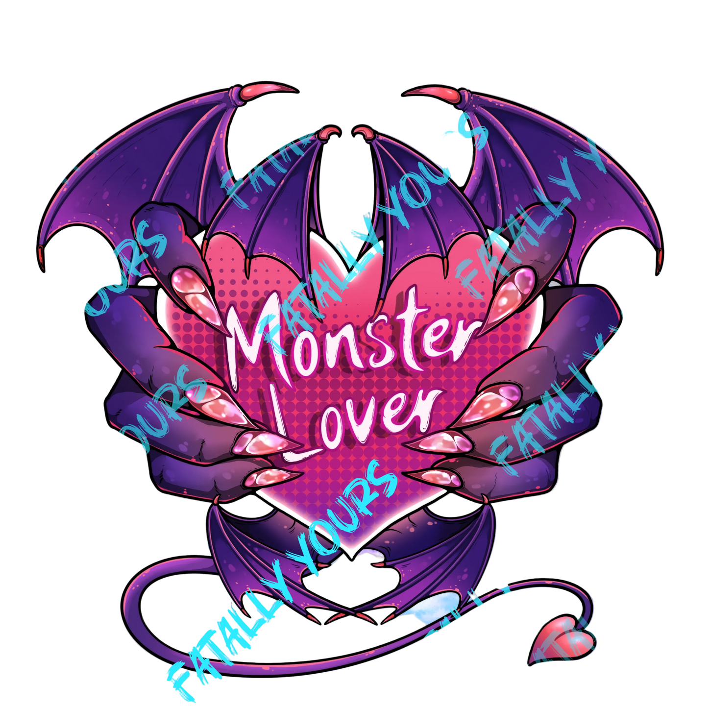 Monster Lover Winged Demon Sticker