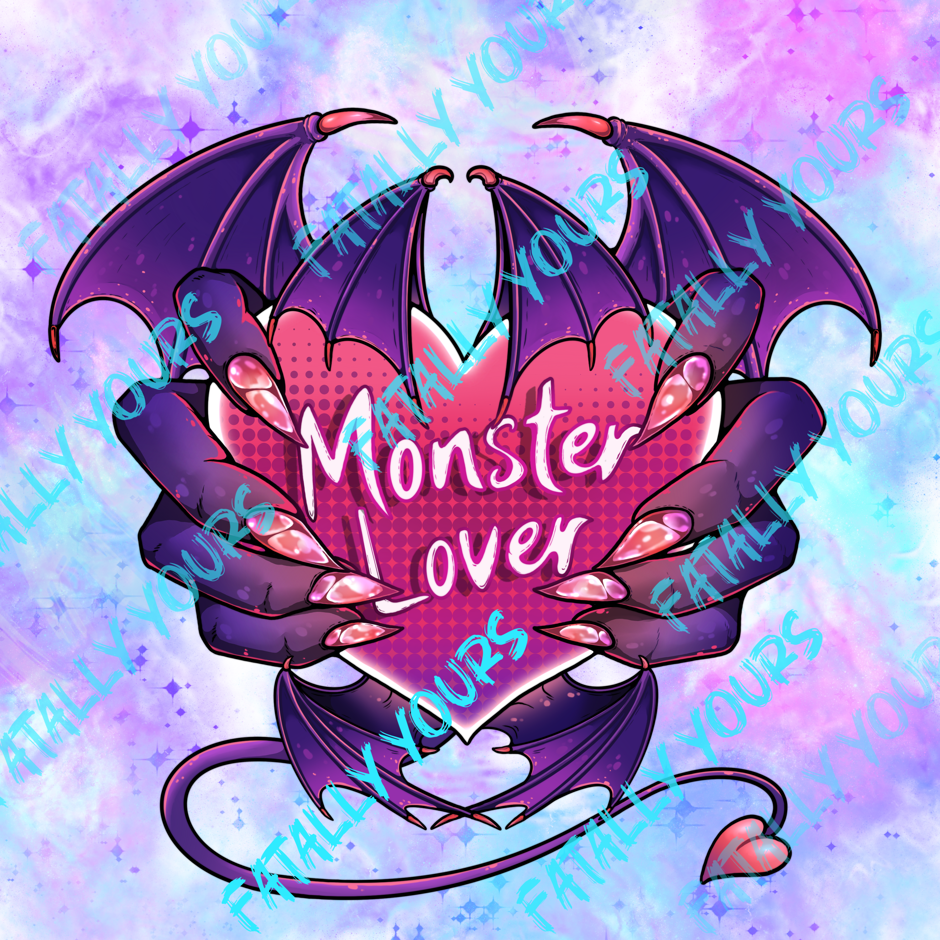 Monster Lover Winged Demon Sticker