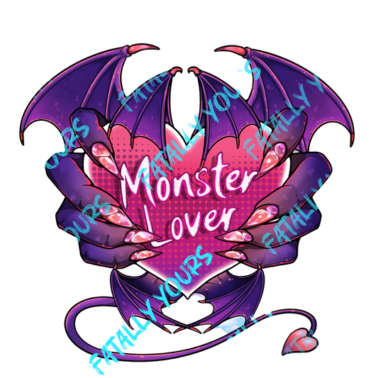 Monster Lover Winged Demon Sticker