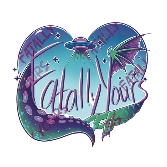 Fatally Yours Logo Sticker Blue/Purple