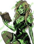 Fatally Yours Zombie Girl Sticker