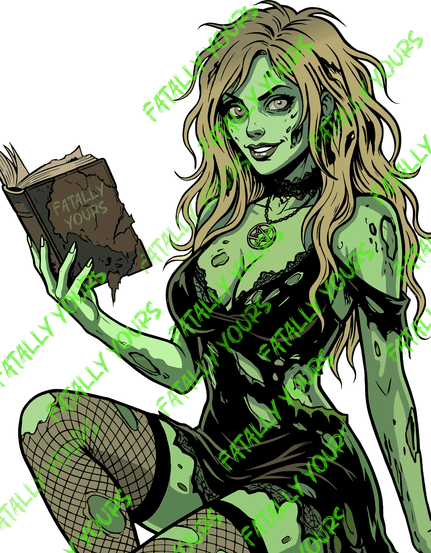 Fatally Yours Zombie Girl Sticker
